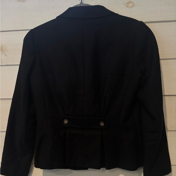 Banana Republic Womens Black Fitted Tweed Blazer Jacket with Pockets - Size 6 - Picture 7 of 14
